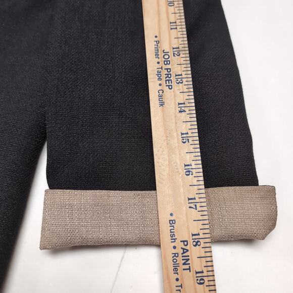 VTG Kasper Suit Jacket / Top Blouse Set Women's 14P 14 Petite Black Tan Career - Picture 10 of 16